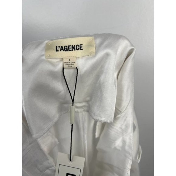 L'Agence Roxy Paperbag Women's Tie Waist Cargo Pant White Size: 8 NWT - Picture 6 of 11